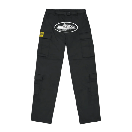CORTEIZ GUERILLAZ CARGO TROUSERS | Black/White