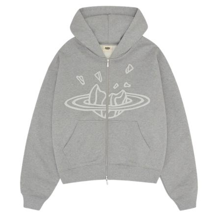 BROKEN PLANET ZIP UP | Grey