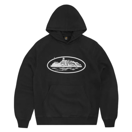 CORTEIZ ALCATRAZ HOODIE | Black/White